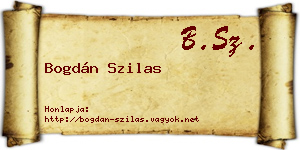 Bogdán Szilas névjegykártya